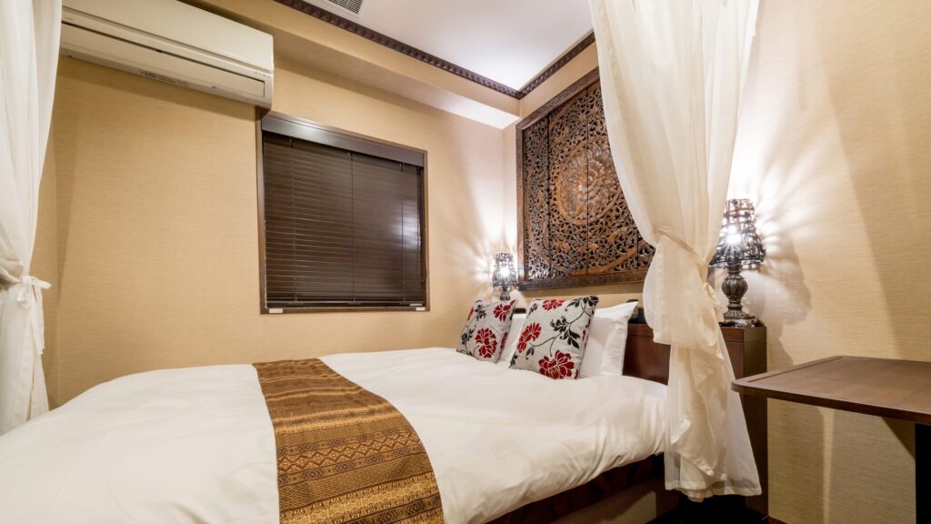 14平米のお部屋。クイーンベッドでいっぱいかも・・・