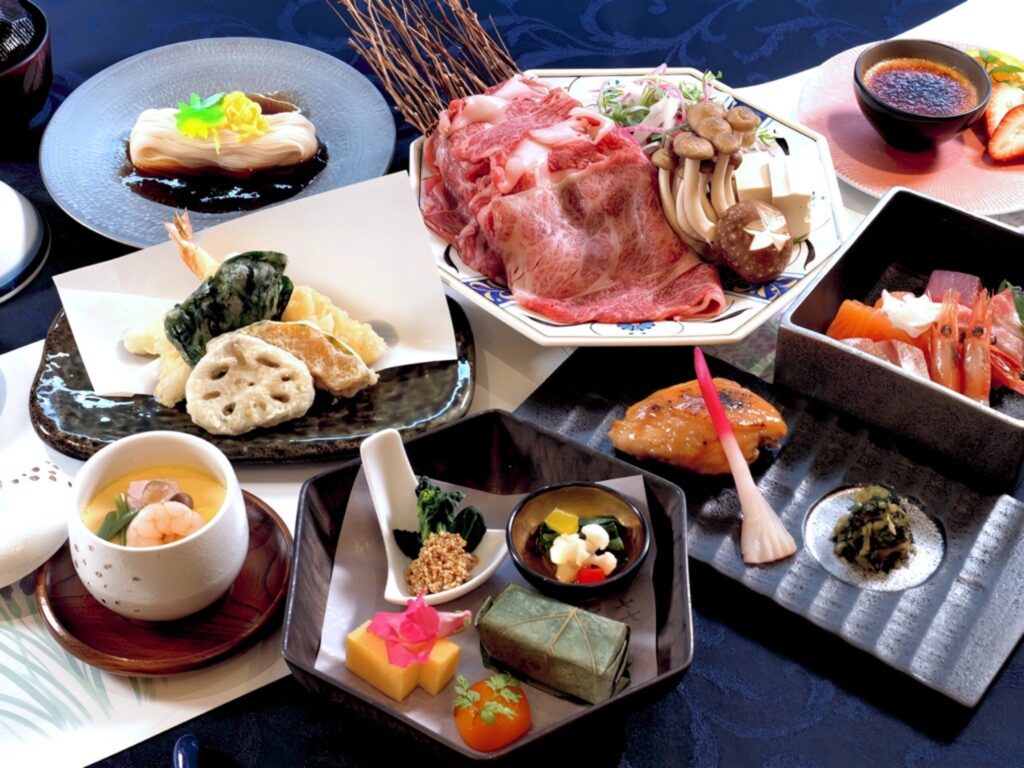 夕食の和会席一例