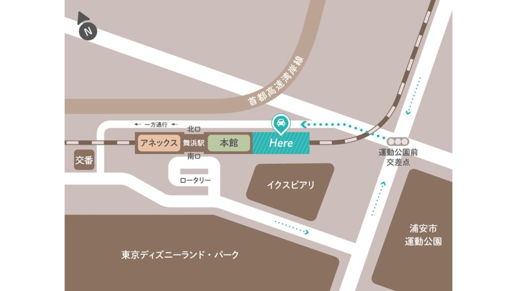 駐車場はドリームゲート舞浜側