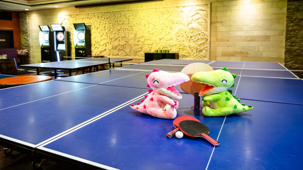 巨大卓球！
これなら家族全員で遊べる！