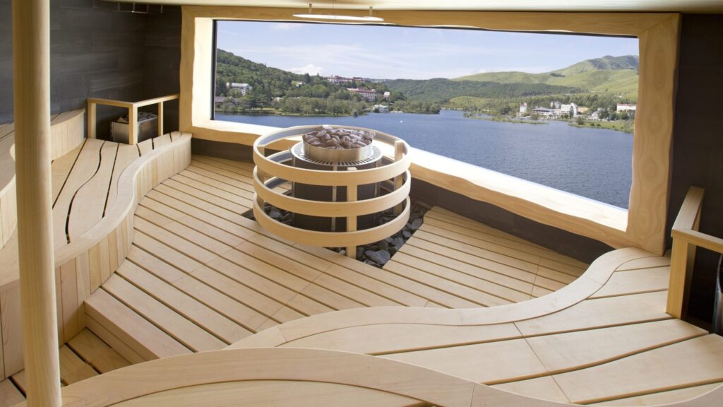 展望サウナからの景色もすごい！