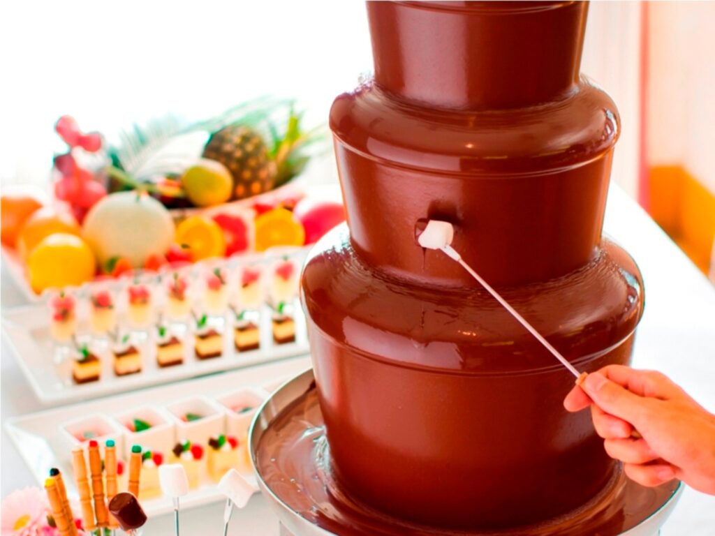 子供が大好き、チョコファウンテン！
