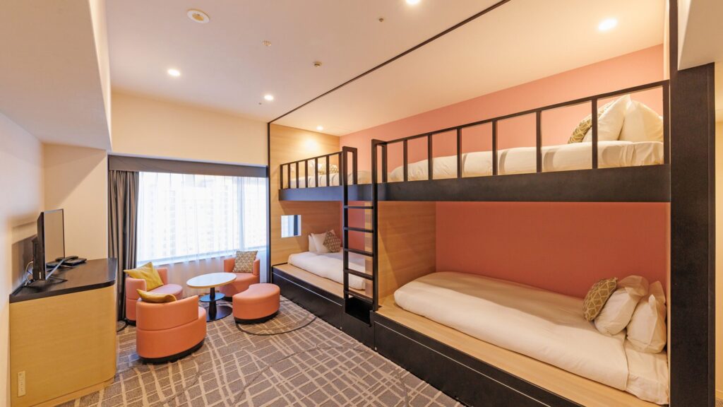 二段ベッドのお部屋は子供が喜びそう