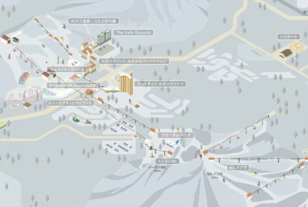 ルスツリゾート全体マップ