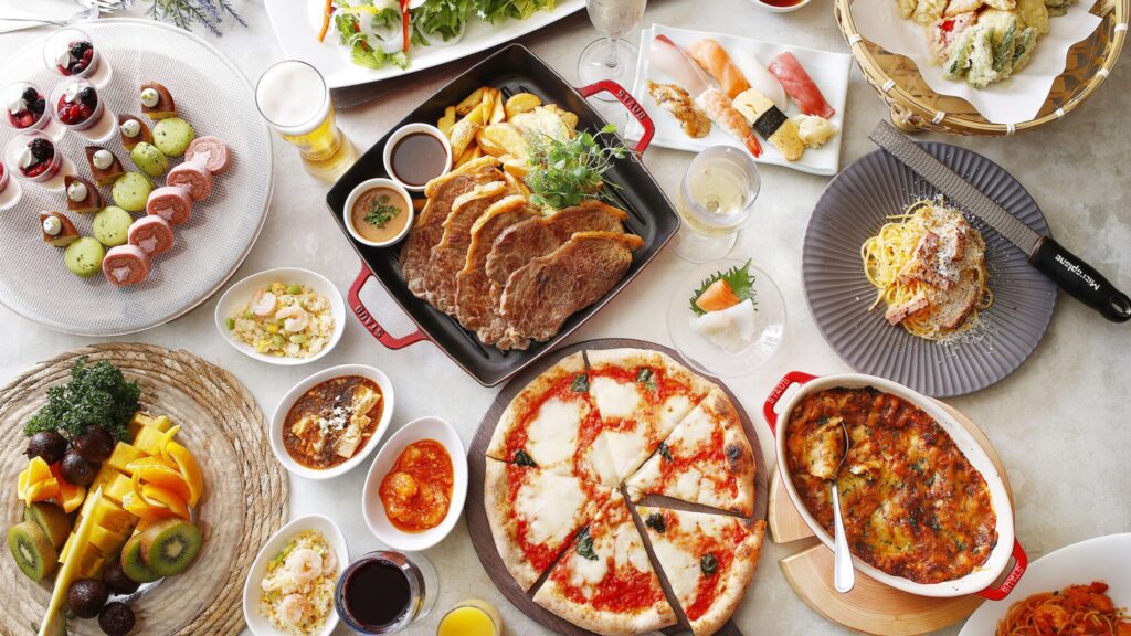 シーダパレスは一番種類が多くて子供向けメニューも充実している感じ!