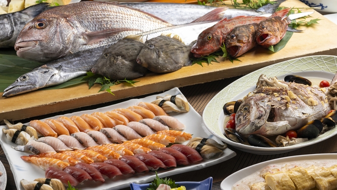 お魚中心の夕食ビュッフェ