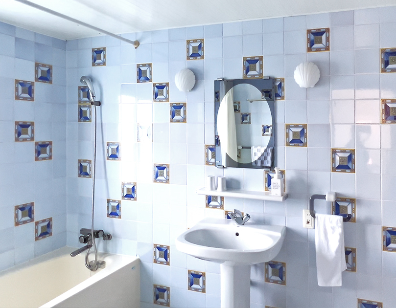 
プライベートヴィラとワンワンスイートはユニットバス