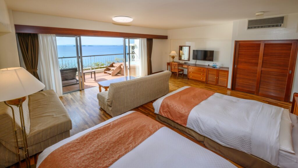 カヌチャベイの一番狭い部屋（オーキッド）でも十分広い！