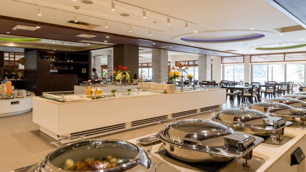 
朝食ビュッフェ会場「パラディ」