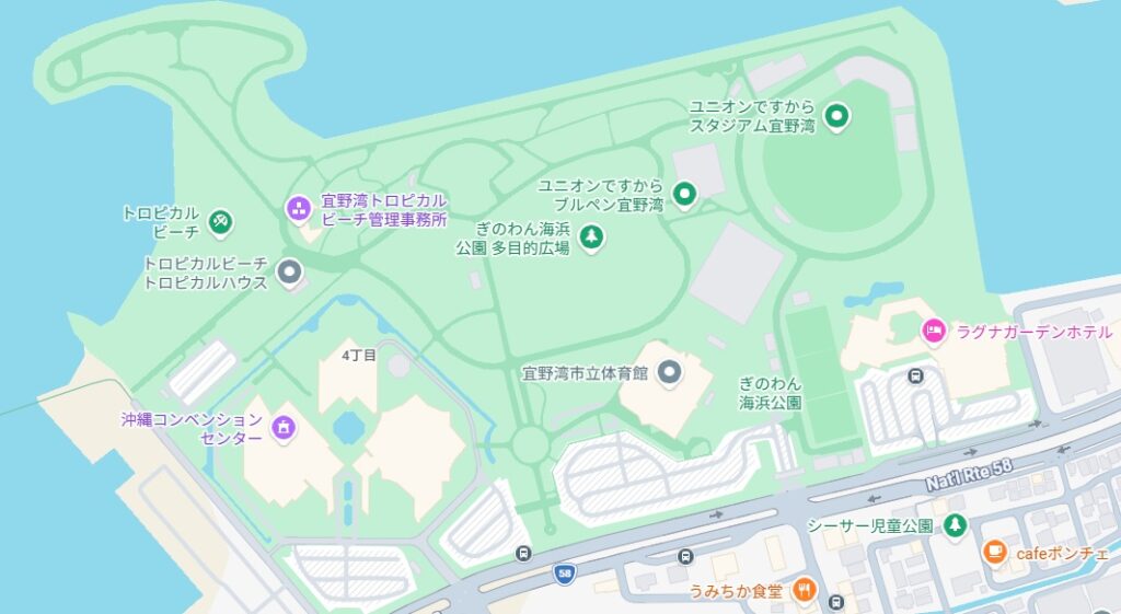 ラグナガーデンホテルの周辺マップ